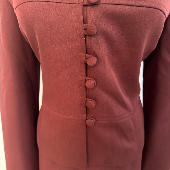Rampage Vintage Burgundy Skirt Suit - Size 11 - Picture 4 of 7